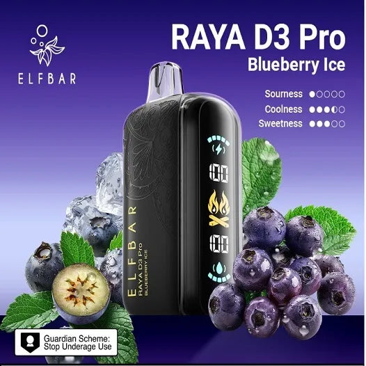 Elf Bar Raya D3 Pro 30K – Blueberry Ice - Vape Shop Nashik