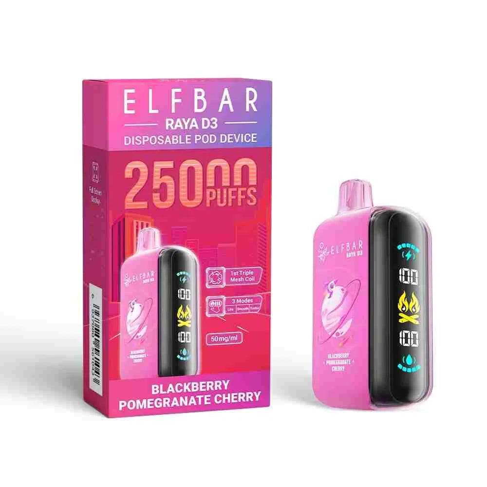 Elf Bar Raya D3 Blackberry Pomegranate Cherry – 25000 - Vape Shop Nashik