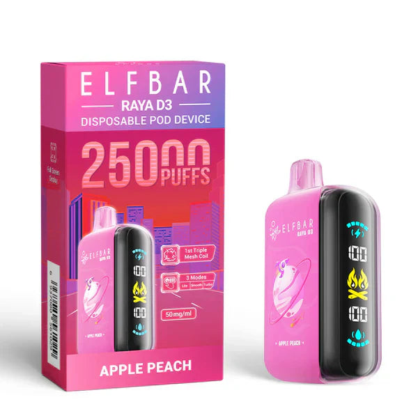 Elf Bar Raya D3 Apple peach – 25000 - Vape Shop Nashik
