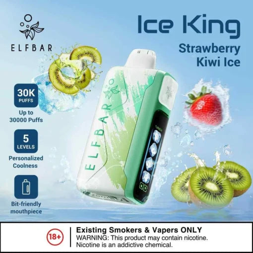 Elf Bar Ice King – Strawberry Kiwi Ice – 30K - Vape Shop Nashik