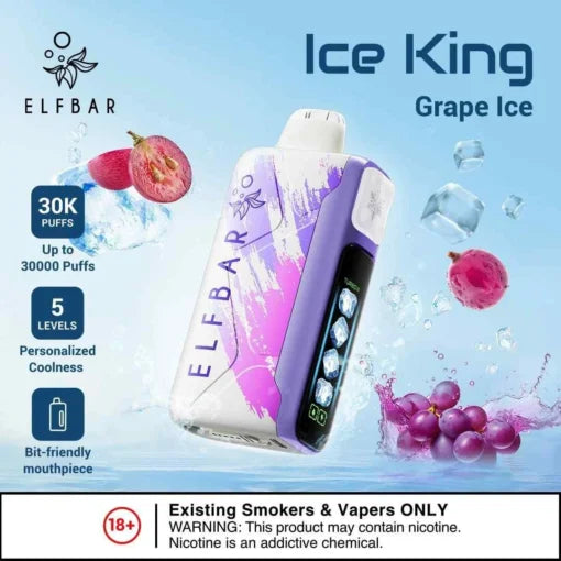 Elf Bar Ice King – Grape Ice – 30K - Vape Shop Nashik
