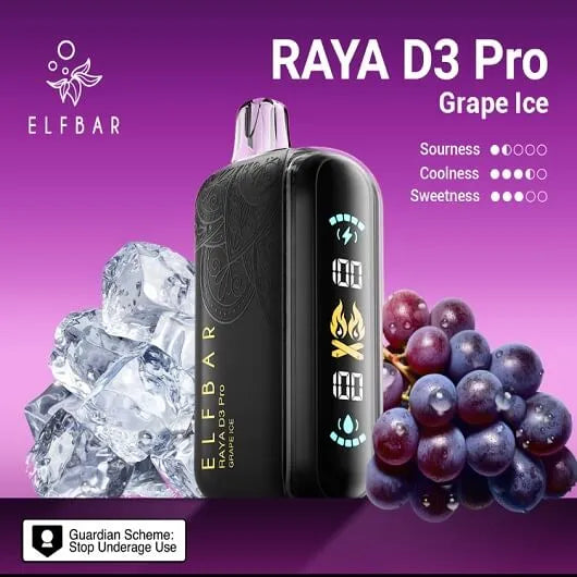 Elf bar Raya d3 pro -30k Grape ice - Vape Shop Nashik
