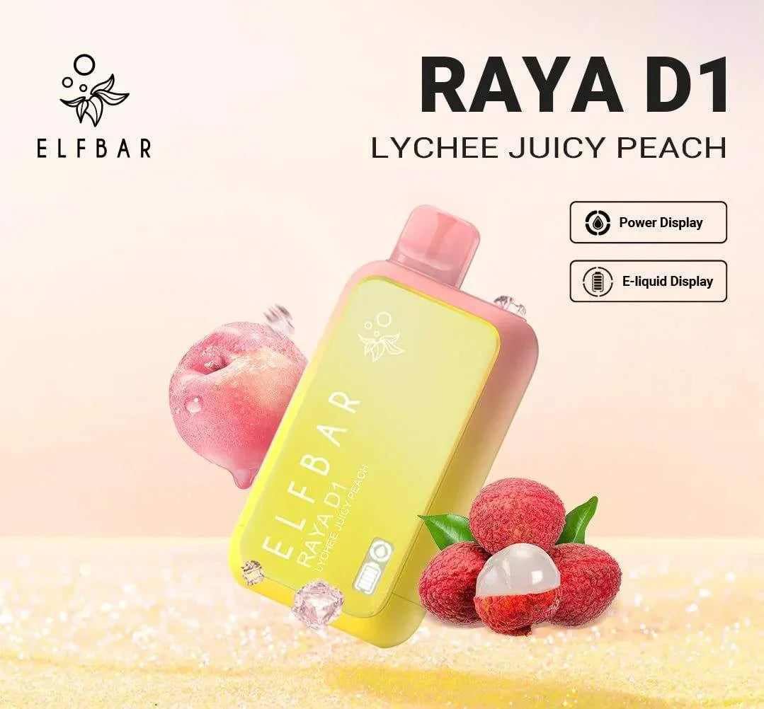 ELF BAR RAYA D1 – Lychee Juicy Peach - Vape Shop Nashik