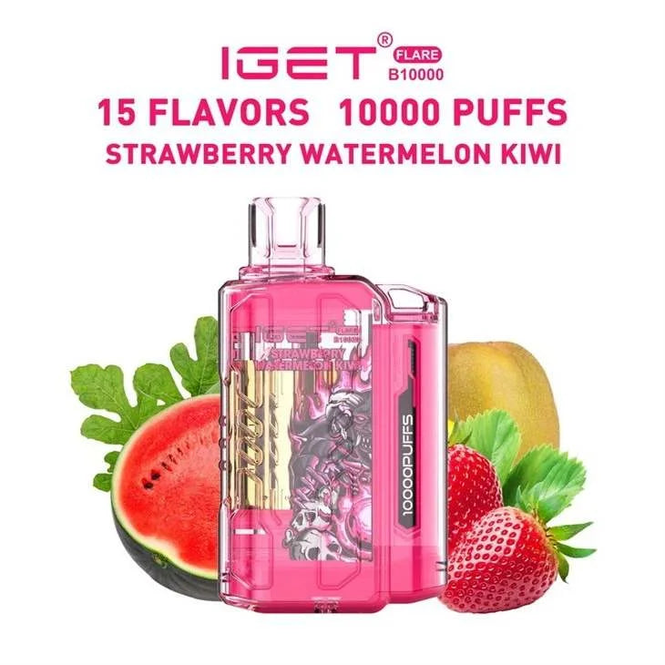 IGET FLARE B10000 – Strawberry Watermelon Kiwi - Vape Shop Nashik